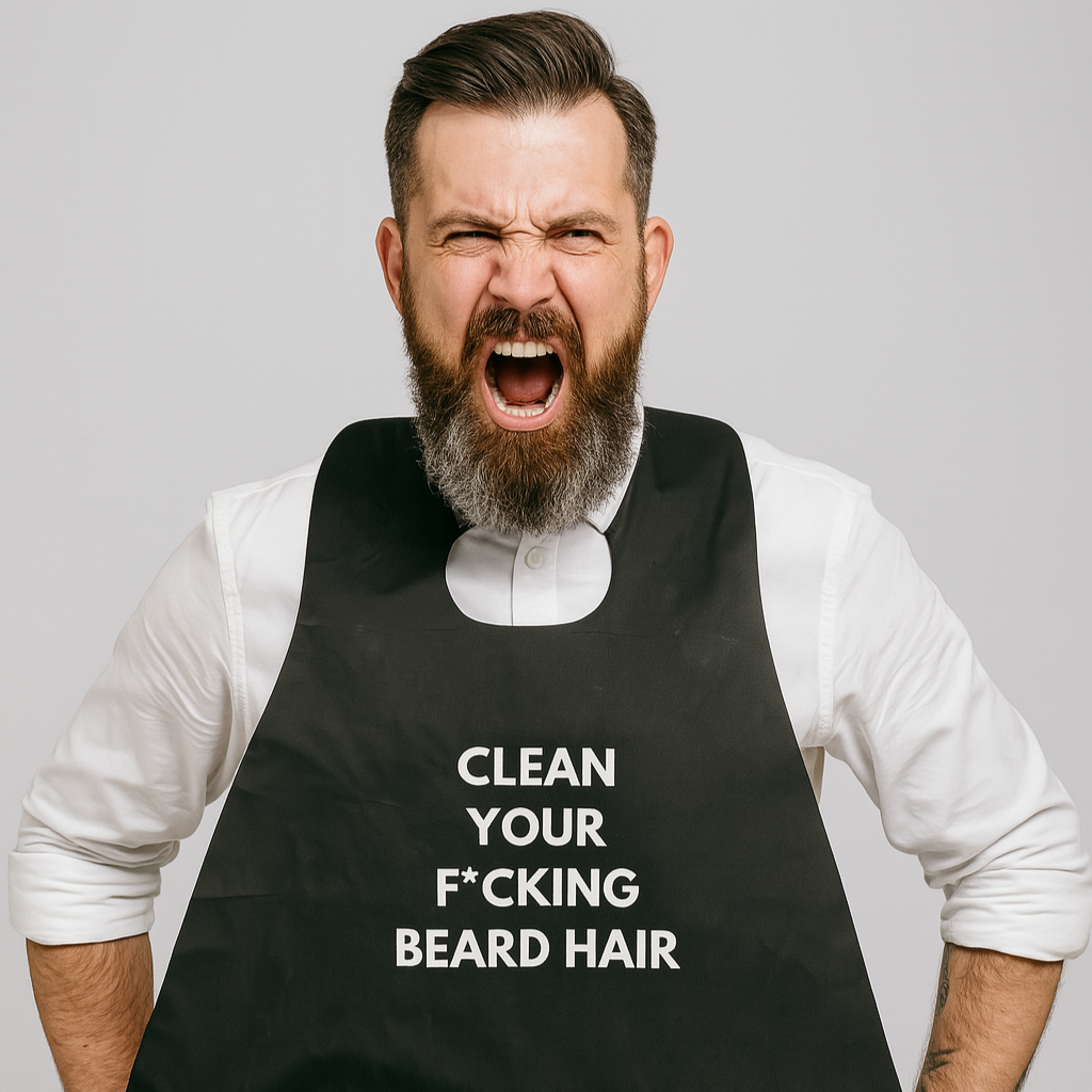 Beard Apron – “Clean Your F*cking Beard” | Funny Grooming Gift for Men
