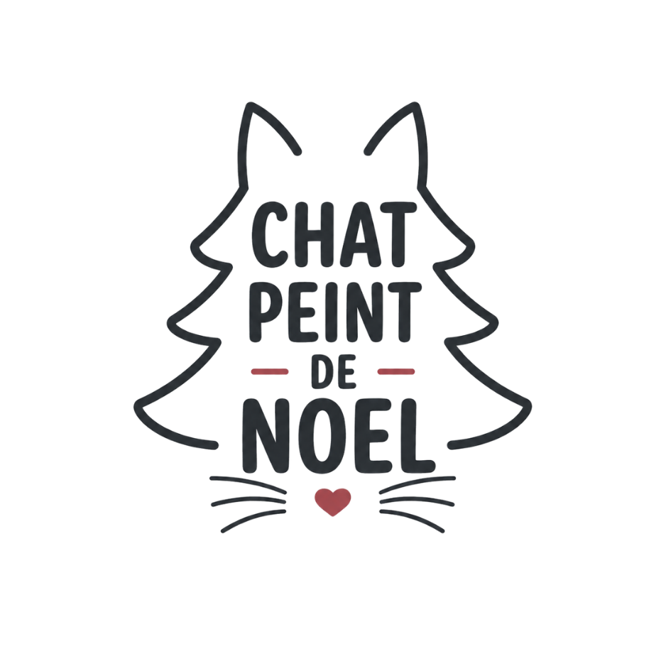 Logo Chat Peint de Noël